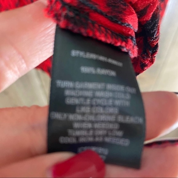 Sanctuary Red and Black Cheetah Print Blouse - Picture 6 of 8